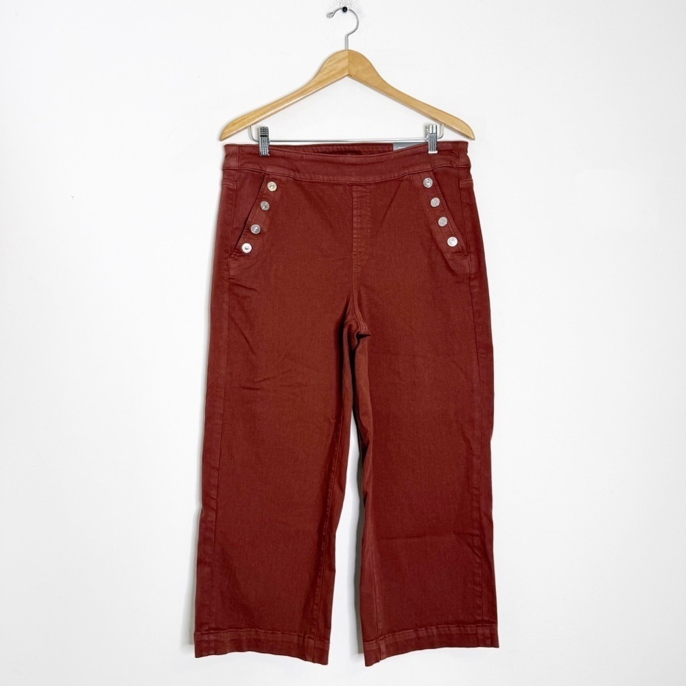 Chico’s 2 Wide Leg Ankle Pants – Rust Brown – Size 12 Petite NWT
